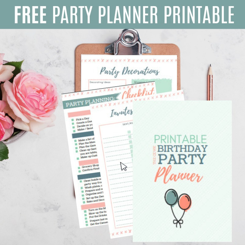 Birthday Party Organizer
 FREE PRINTABLE Birthday Party Planner Clean Eating