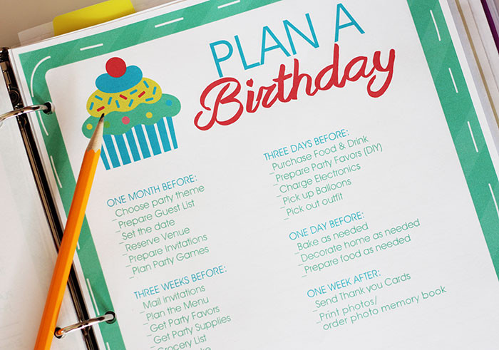 Birthday Party Organizer
 All in e Birthday Party Planner Printable Set