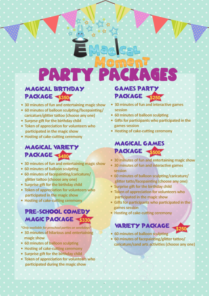 Birthday Party Packages
 Fun Birthday Party Packages for Kids E Magical Moment