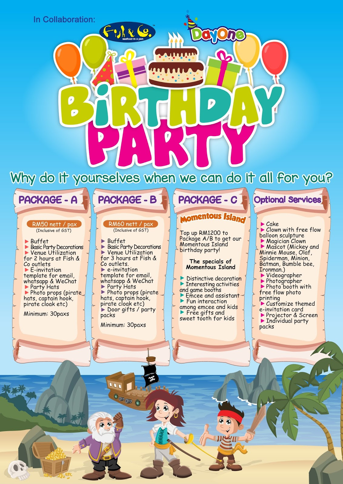 Birthday Party Packages
 5 Little Angels Birthday Party Package Available Now at