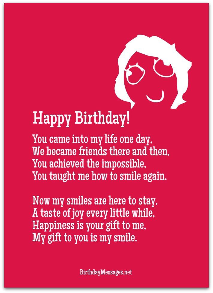 Birthday Poems For Friends Funny
 Cute Birthday Poems Cute Birthday Messages