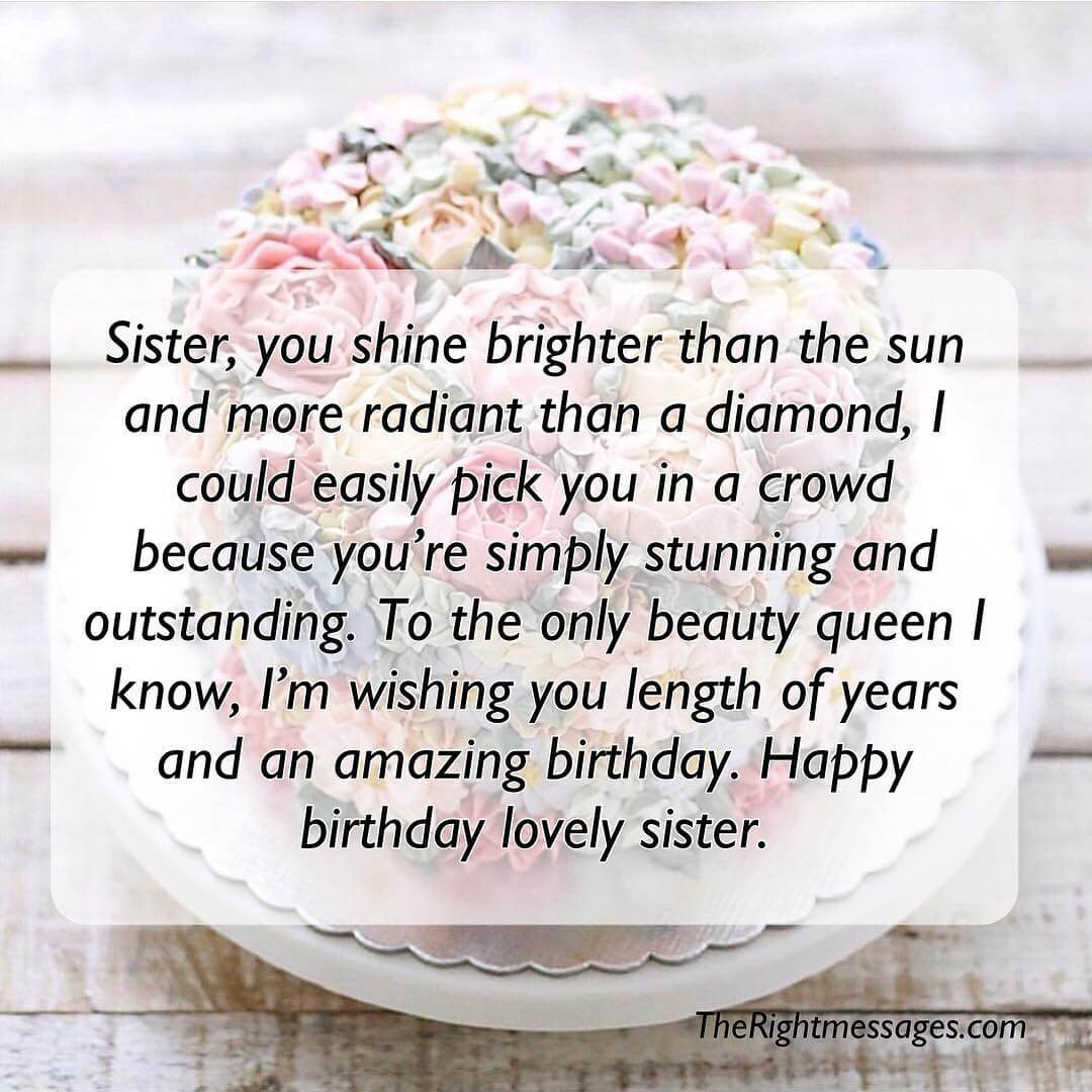Birthday Quotes For My Sister
 Short And Long Birthday Messages Wishes & Quotes For