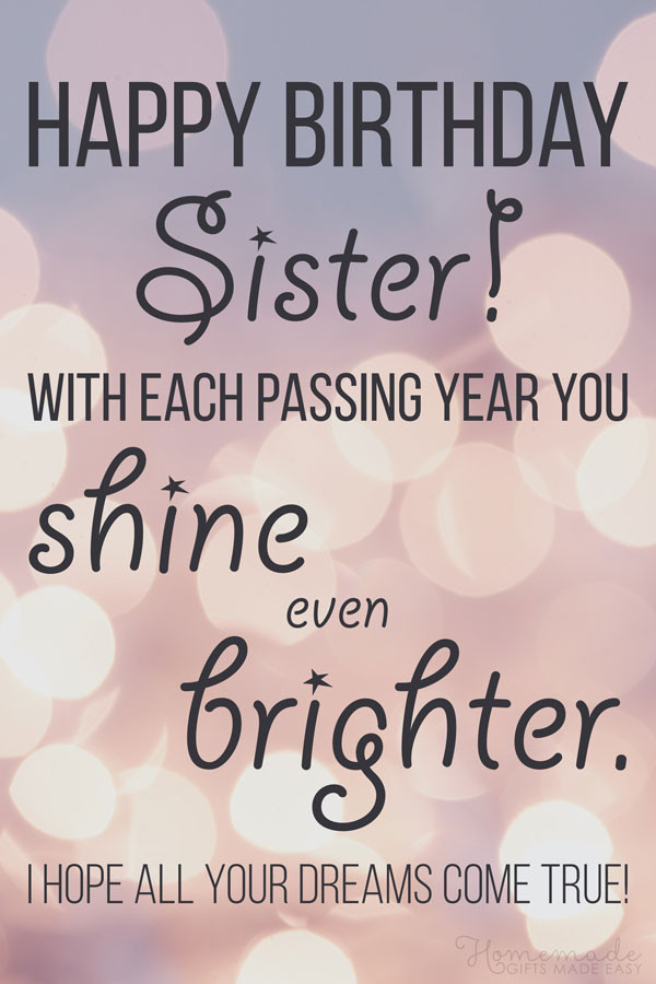 Birthday Quotes For Sister
 150 Happy Birthday Wishes for Sister Find the Perfect