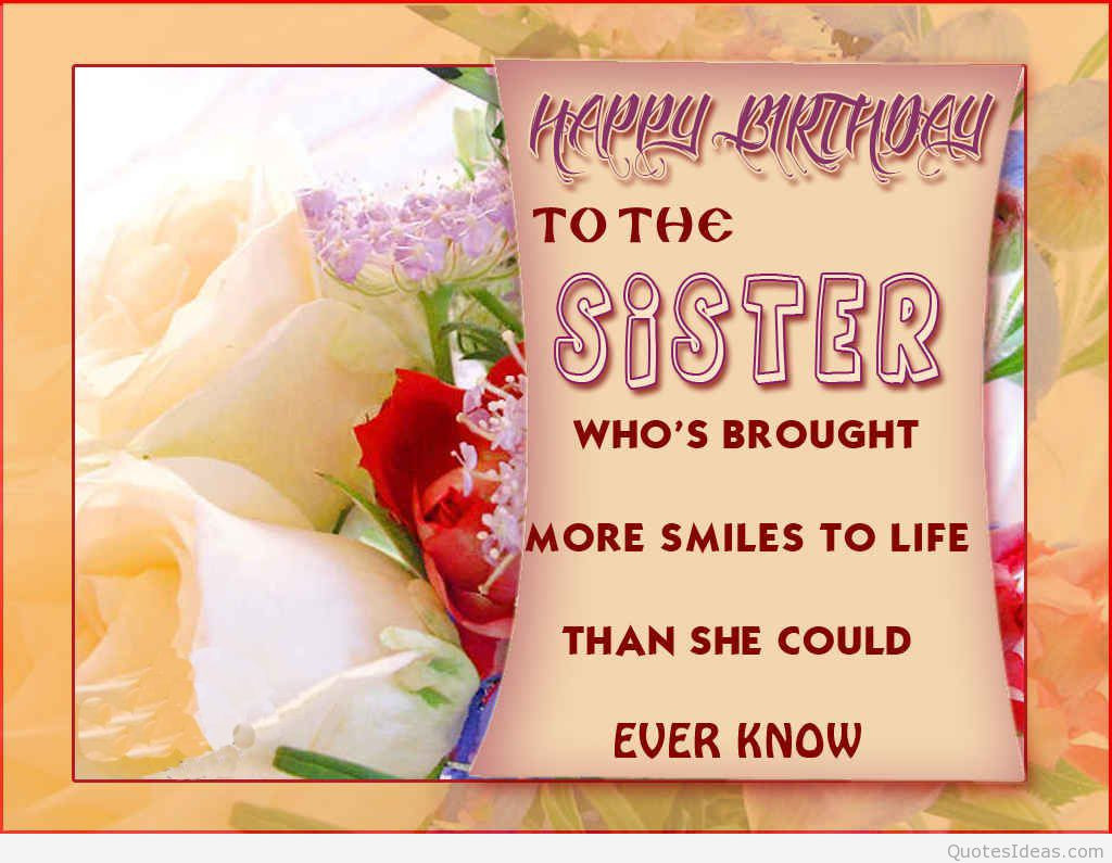 Birthday Quotes For Sister
 Wonderful happy birthday sister quotes and images