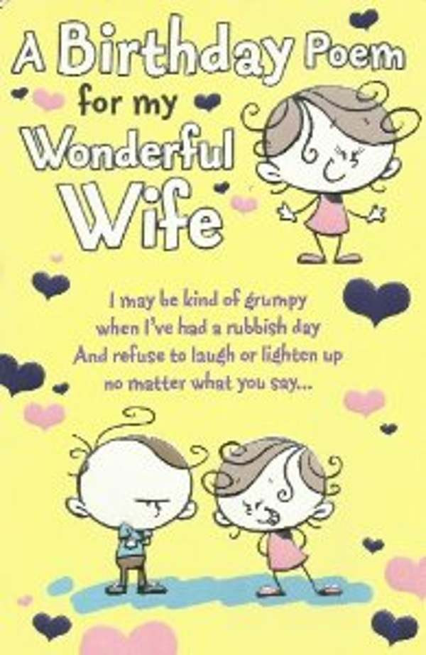 Birthday Quotes For Wife Funny
 Happy birthday wife Poems