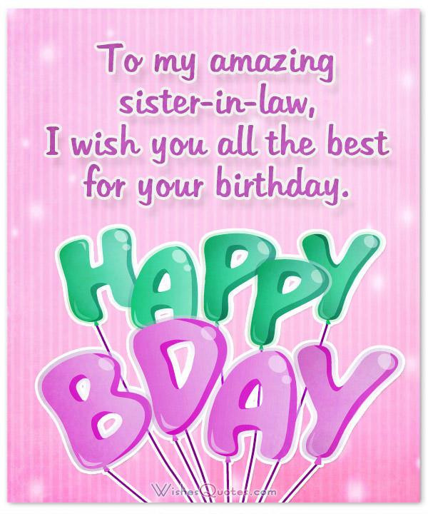 Birthday Quotes Sister In Law
 Sister In Law Birthday Messages and Cards By WishesQuotes