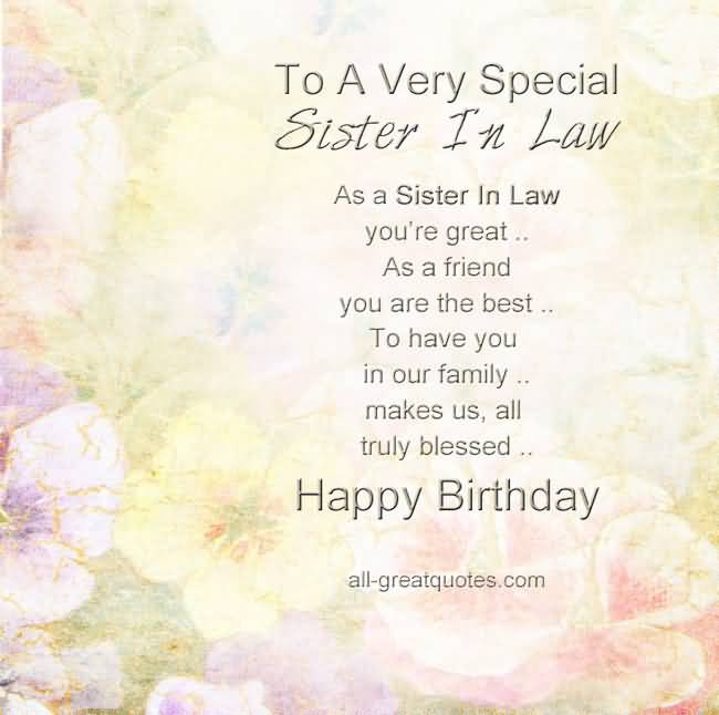Birthday Quotes Sister In Law
 Birthday Wishes For Sister In Law Page 10
