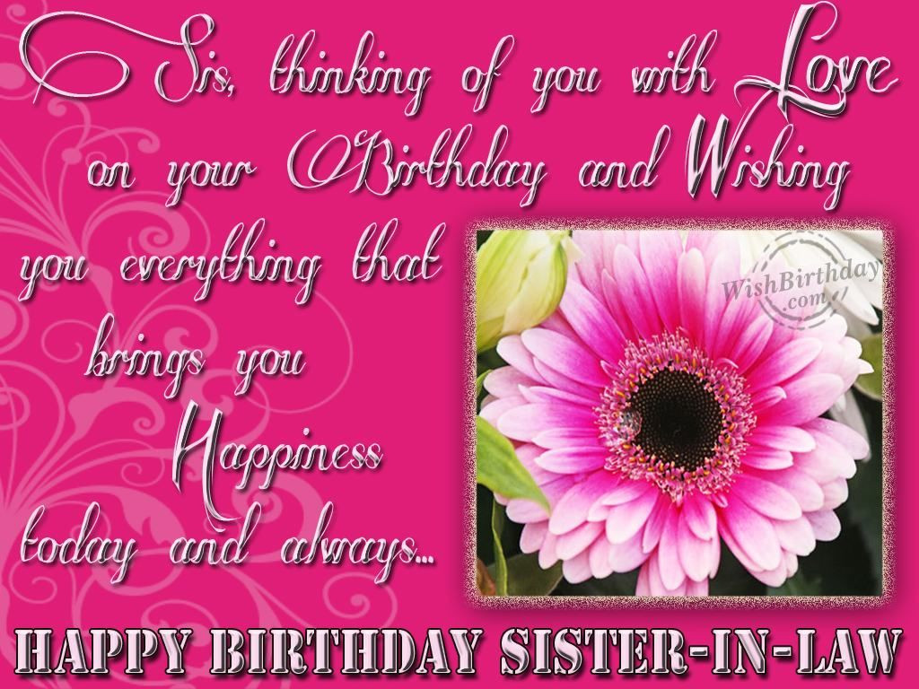 Birthday Quotes Sister In Law
 Happy Birthday Sister In Law s and