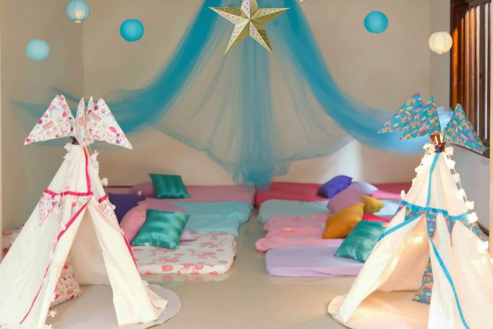 Birthday Slumber Party Ideas
 Kara s Party Ideas Sleepover Slumber Party via Kara s