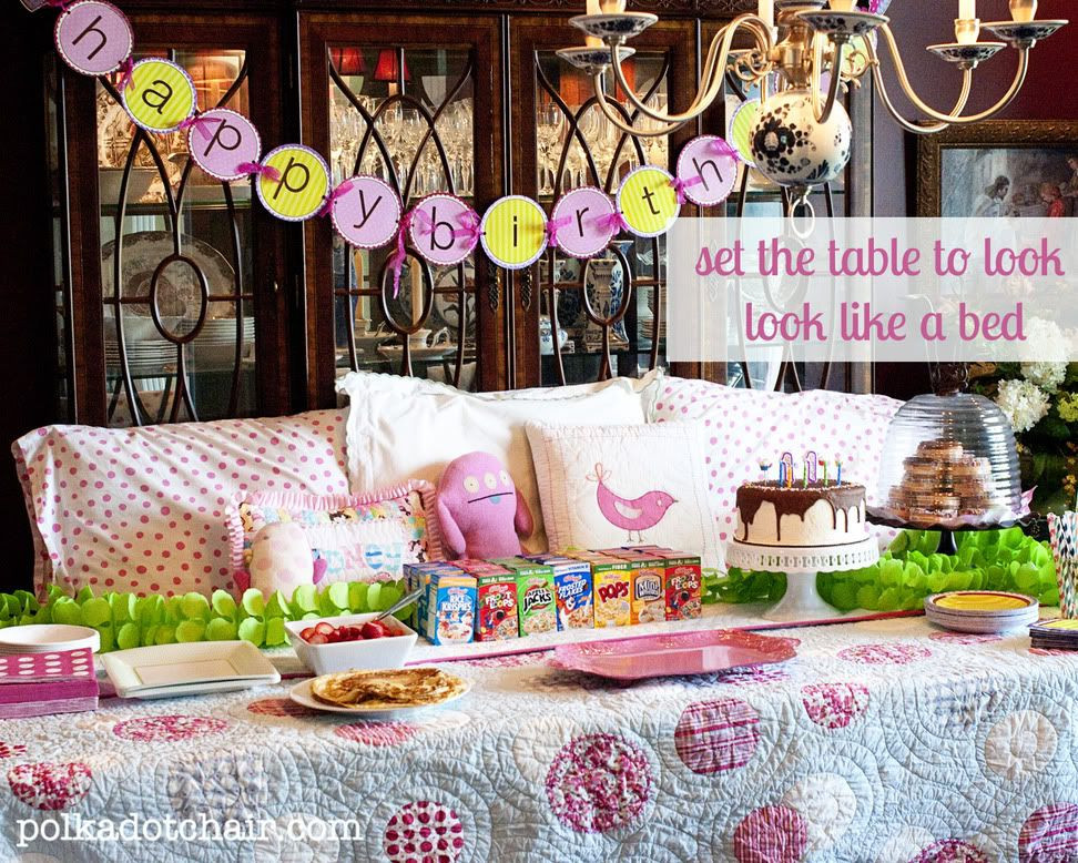 Birthday Slumber Party Ideas
 Simple "un" Slumber Party The Polkadot Chair