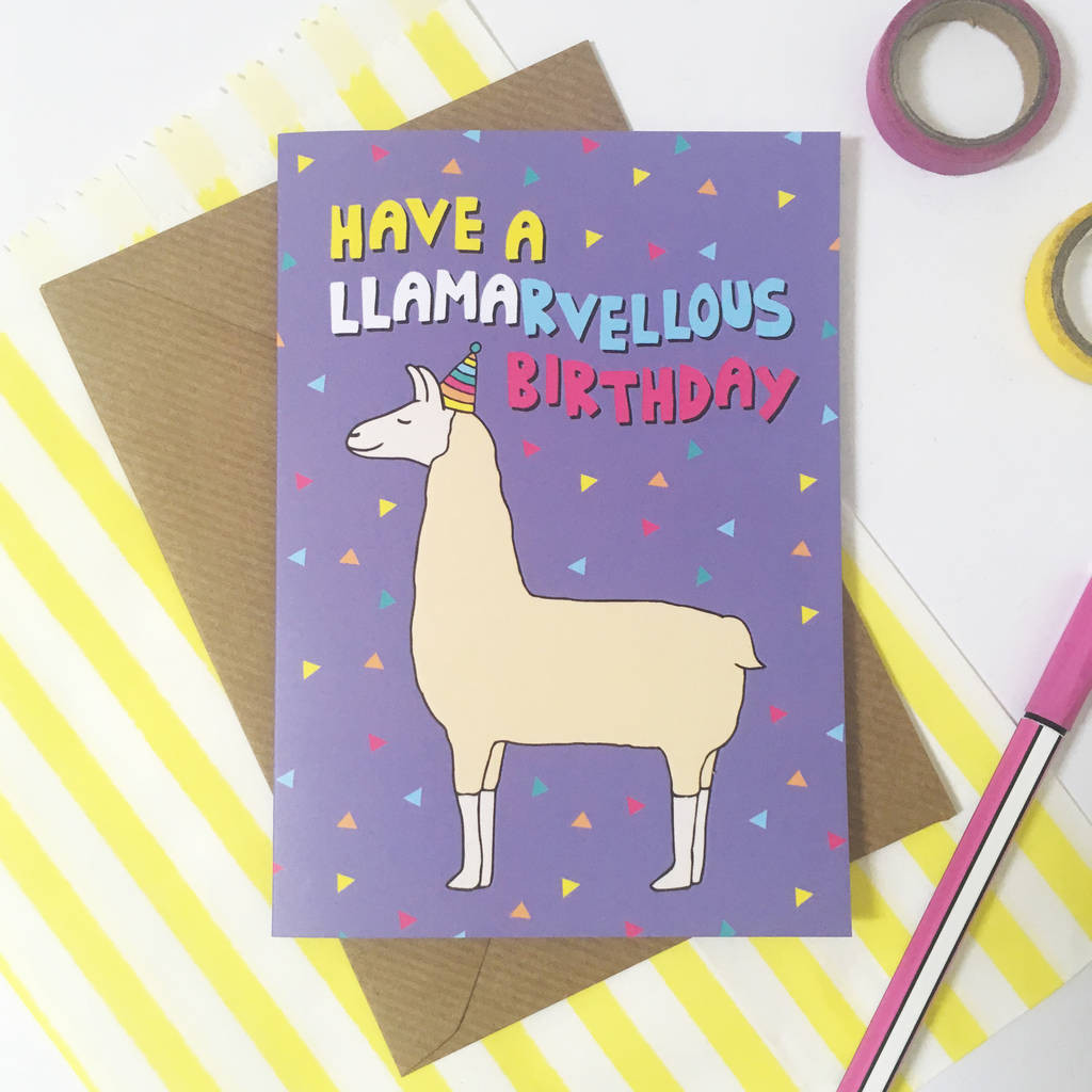 Birthday Video Card
 llama birthday card by ladykerry illustrated ts