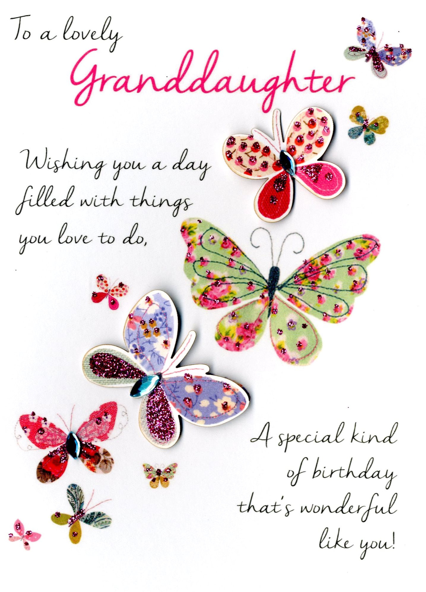 Birthday Wishes Cards
 Lovely Granddaughter Birthday Greeting Card