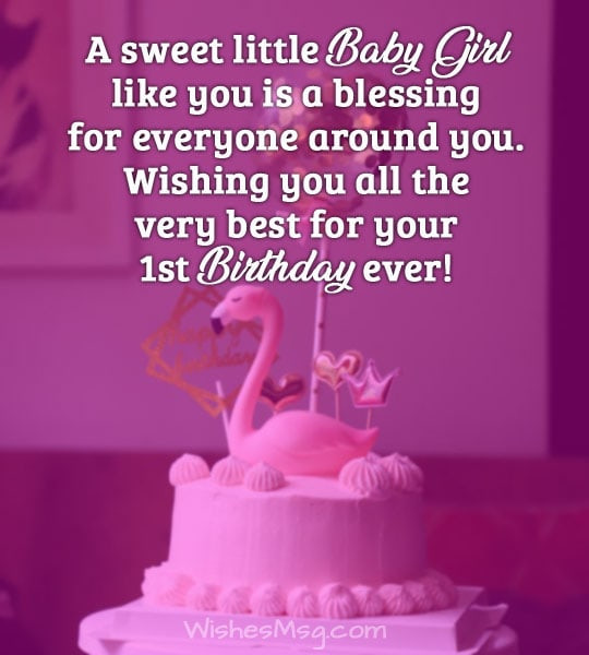 Birthday Wishes For Baby Girl
 First Birthday Wishes and Messages For Baby WishesMsg
