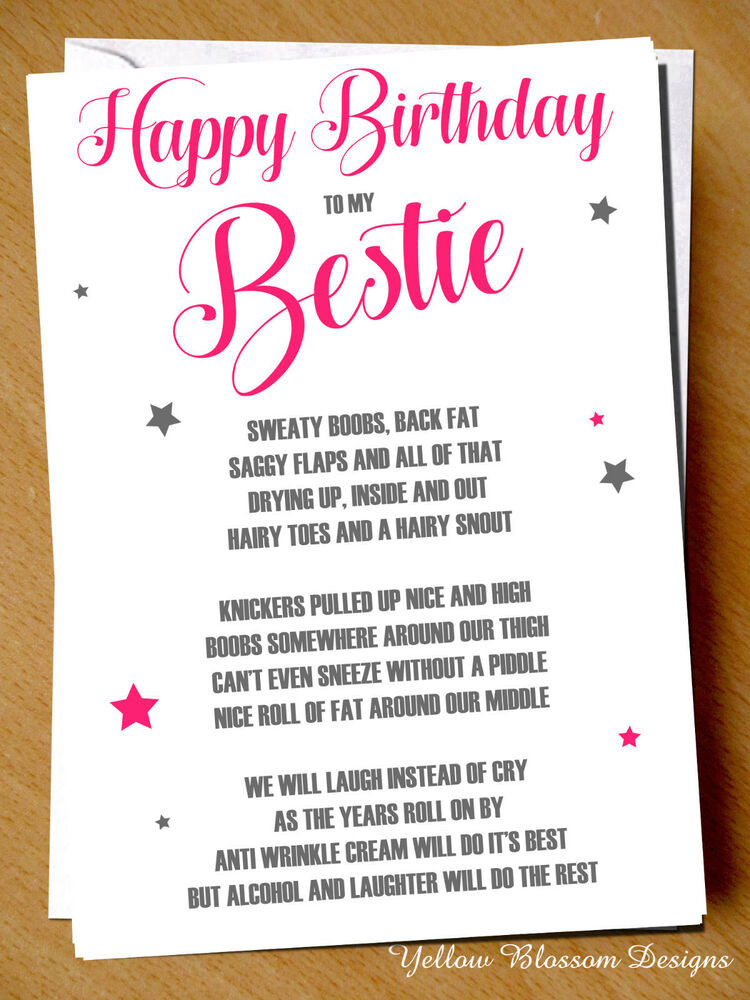 Birthday Wishes For Best Friend Girl
 Funny Cheeky Happy Birthday Card Best Friend Bestie
