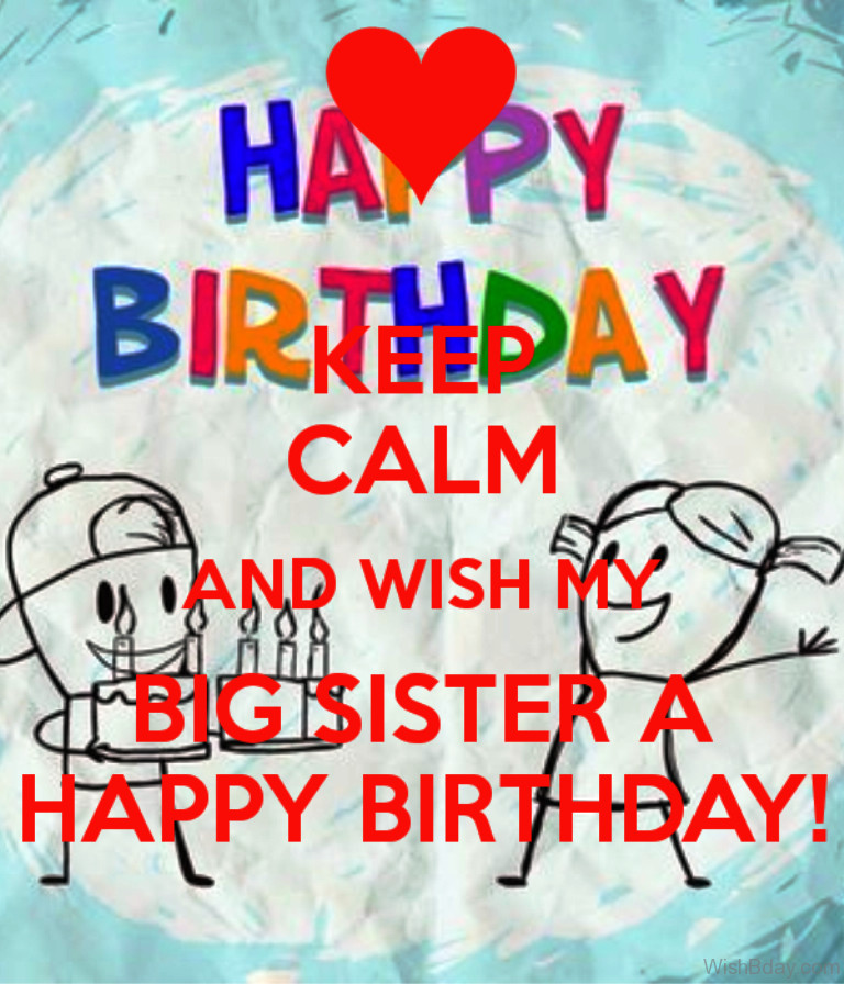 Birthday Wishes For Big Sister
 58 Happy Birthday Big Sister