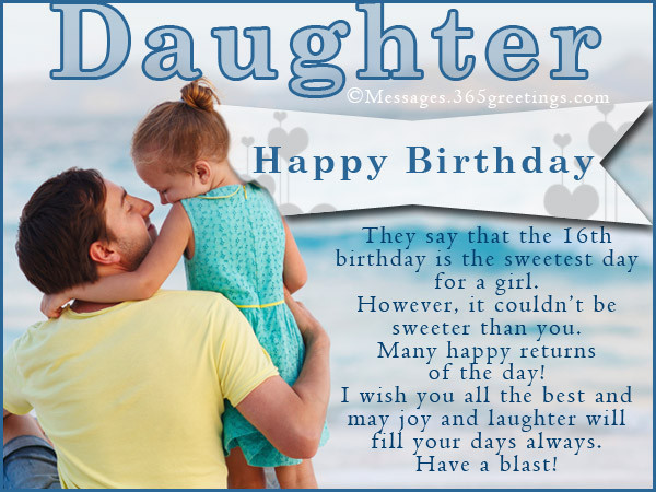 Birthday Wishes For Dad From Daughter
 Birthday Wishes for Daughter 365greetings