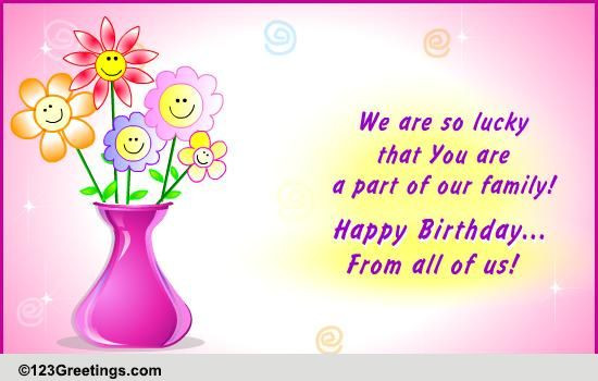Birthday Wishes For Family
 For A Special Family Member Free Extended Family eCards