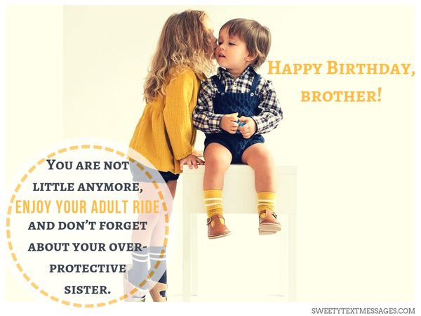 Birthday Wishes For Little Brother
 Happy Birthday Quotes and Wishes for Brother with