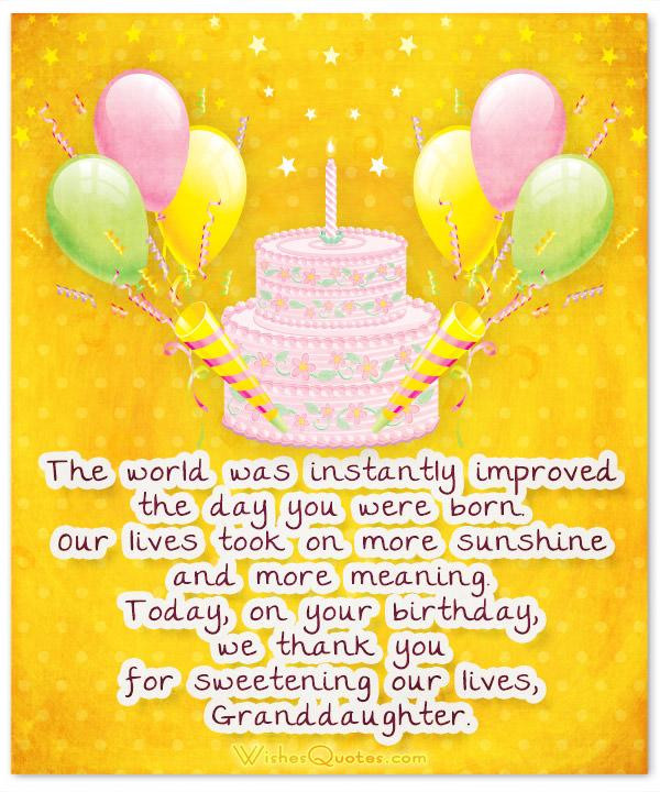 Birthday Wishes For My Granddaughter
 Sweet Birthday Wishes for Granddaughter By WishesQuotes