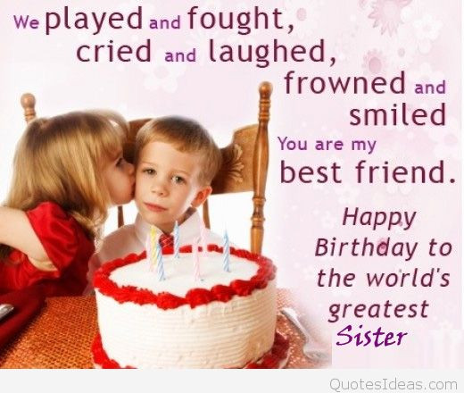 Birthday Wishes For Older Sister
 Dear Sister Happy Birthday quote wallpaper