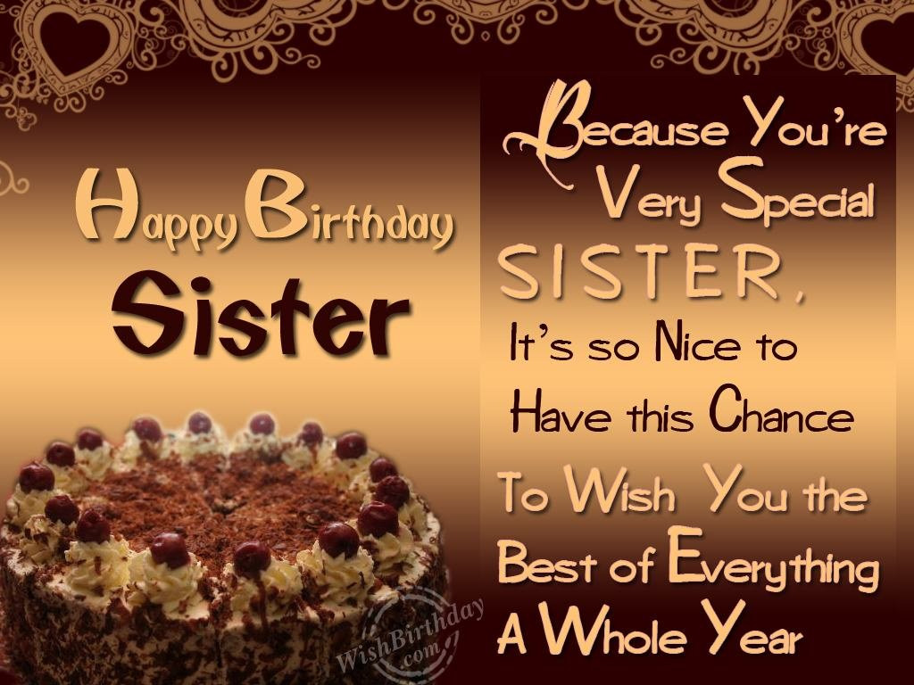 Birthday Wishes For Sister Quotes
 Happy Birthday wishes messages for Sister HD Wallpaper