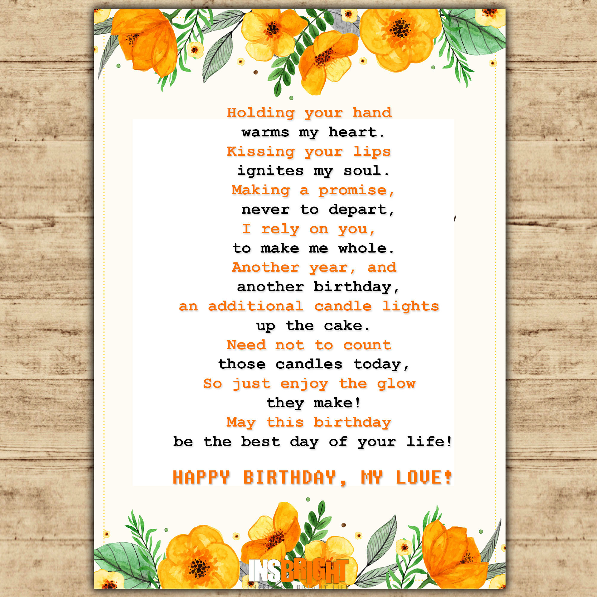 Birthday Wishes Poems
 Romantic Happy Birthday Poems For Husband From Wife
