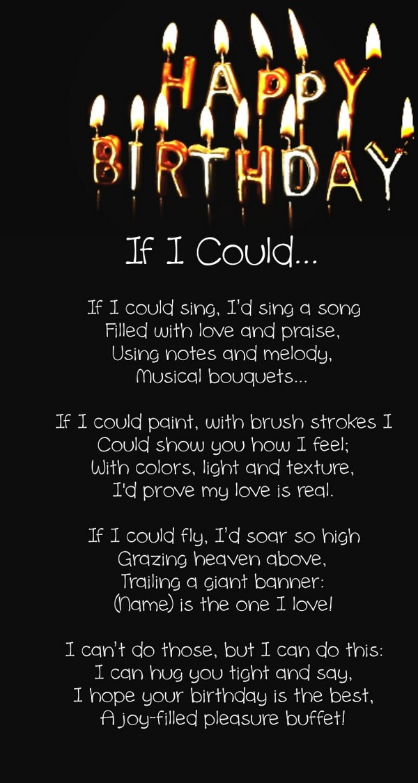 Birthday Wishes Poems
 52 Best Happy Birthday Poems My Happy Birthday Wishes