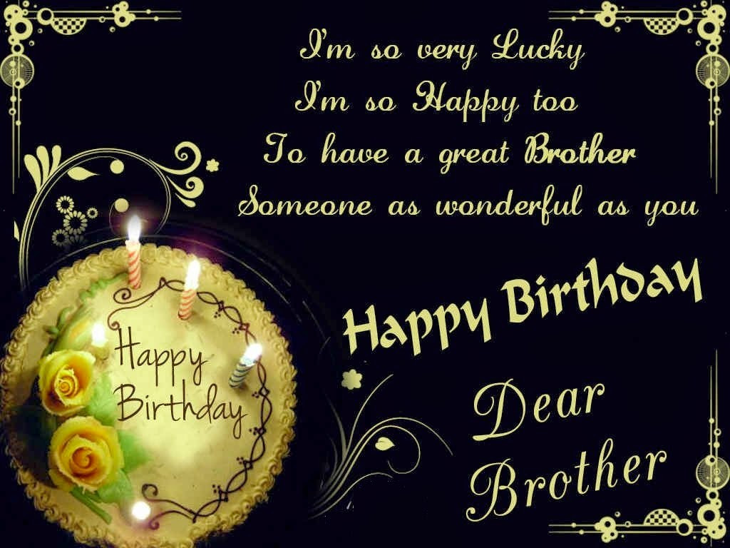 Birthday Wishes To Brother From Sister
 HD BIRTHDAY WALLPAPER Happy birthday brother