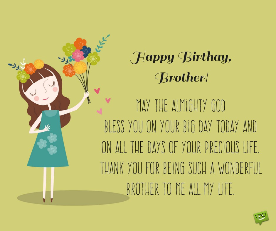 Birthday Wishes To Brother From Sister
 Birthday Prayers for my Brother