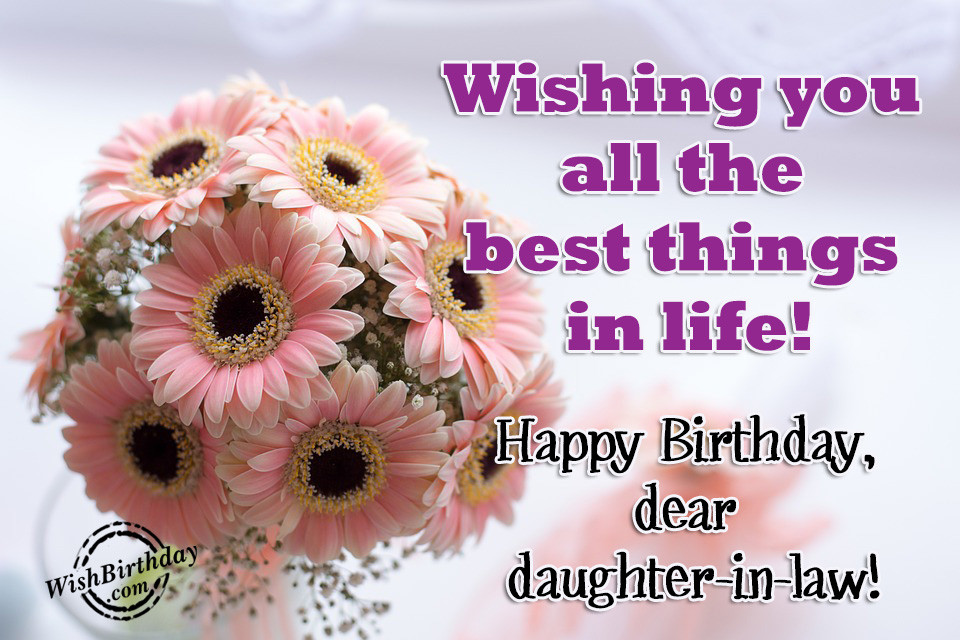 Birthday Wishes To Daughter In Law
 Birthday Wishes For Daughter In Law Birthday