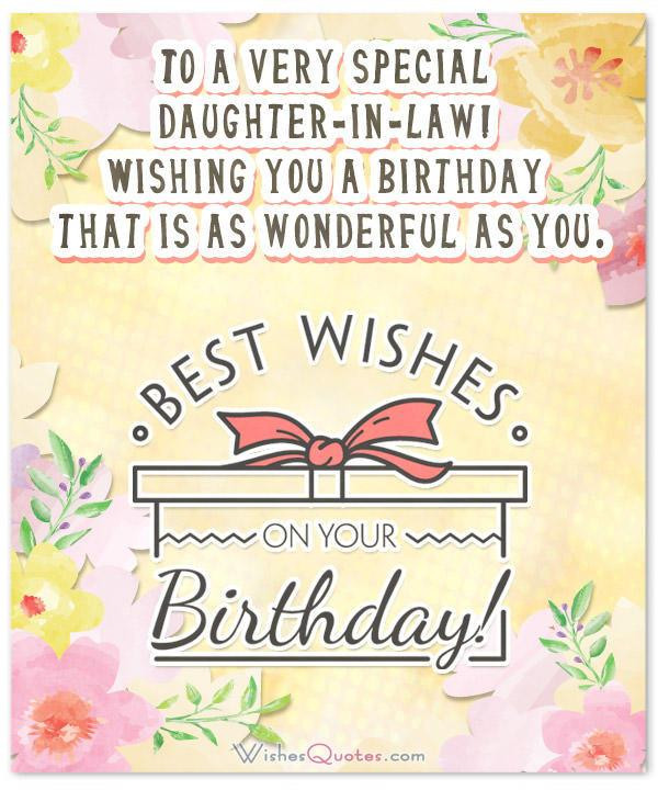 Birthday Wishes To Daughter In Law
 Birthday Wishes for Daughter in Law from the Heart By
