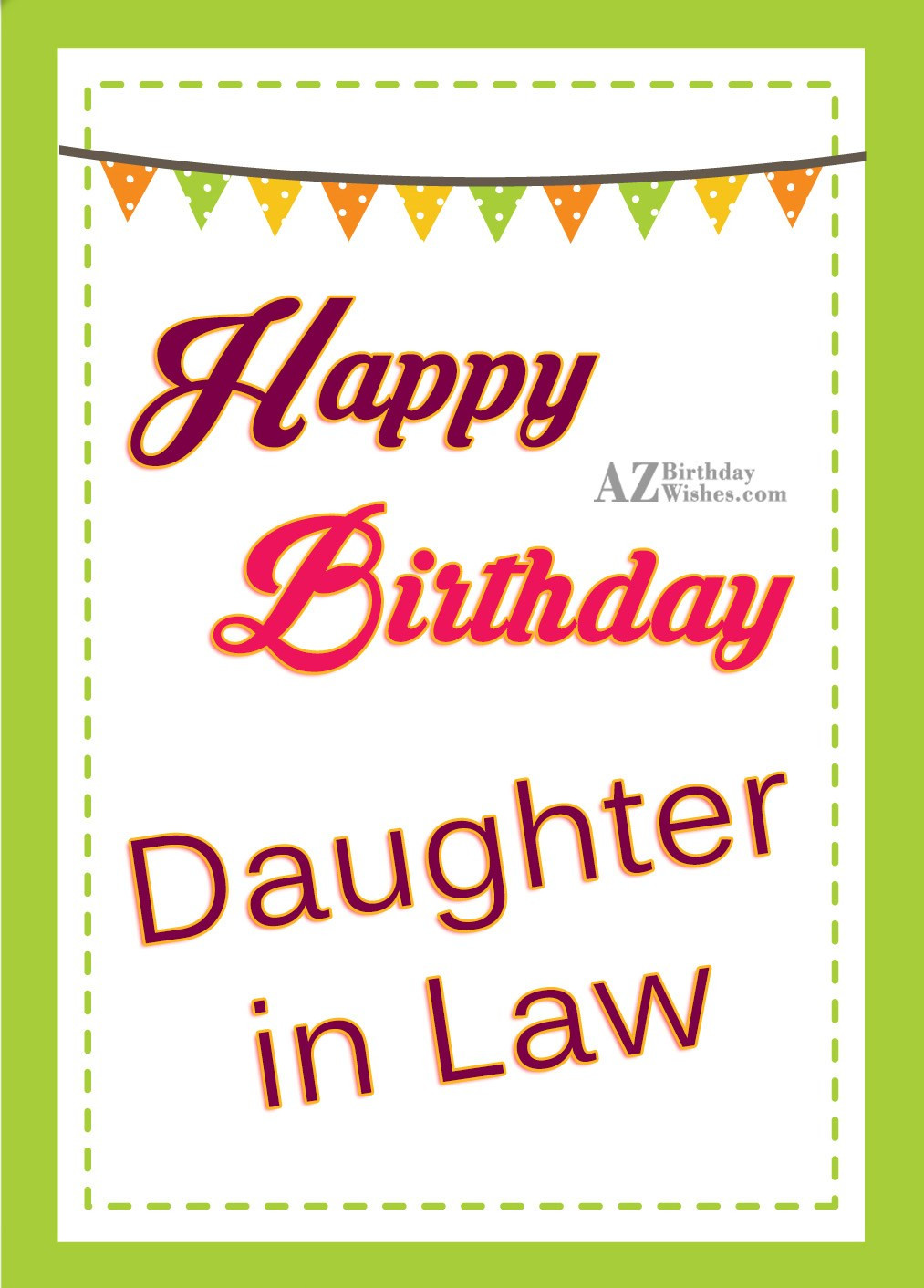 Birthday Wishes To Daughter In Law
 Birthday Wishes For Daughter in law