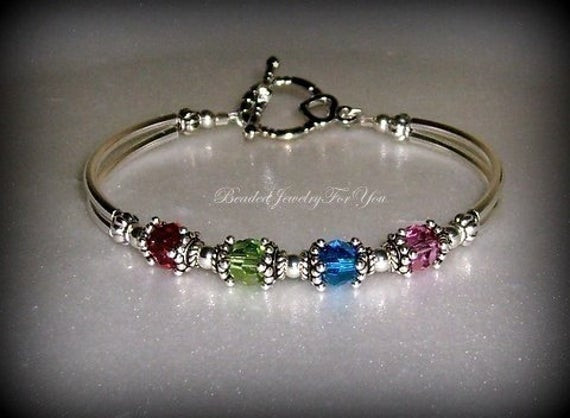 Birthstone Bracelet For Mom
 Birthstone Bracelet Mothers Day Gift Custom Bracelets