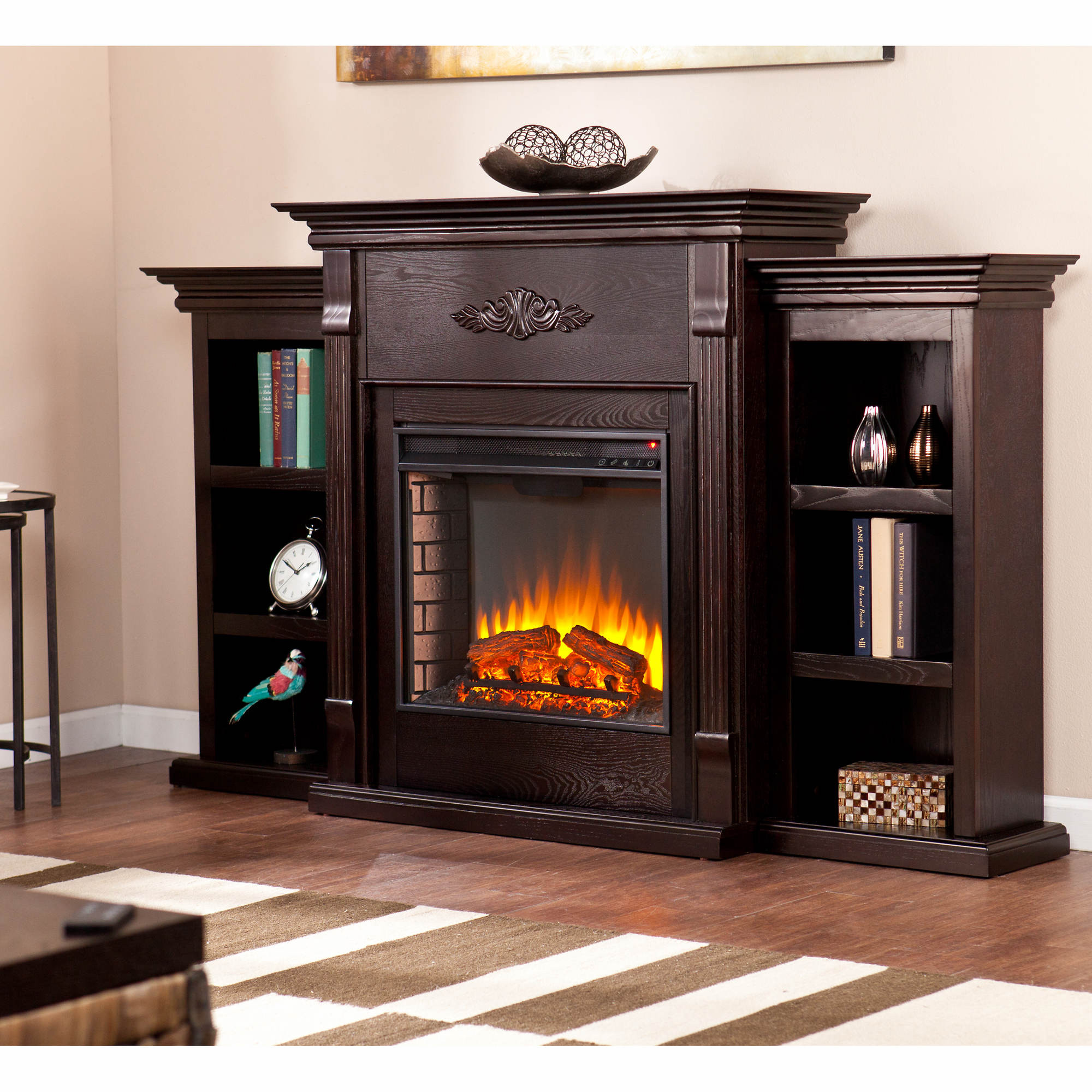 Bjs Electric Fireplace
 SEI Newport Electric Fireplace with Bookcases Classic