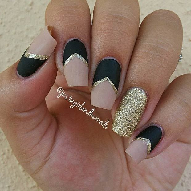 Black And Nude Nail Designs
 Pin on StayGlam Beauty
