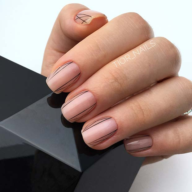 Black And Nude Nail Designs
 43 Simple Yet Eye Catching Nail Designs