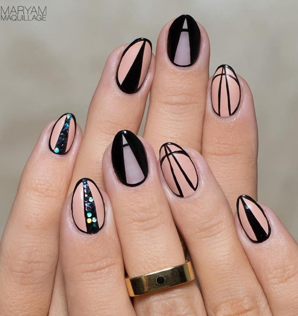 Black And Nude Nail Designs
 20 Best and Beauty Nail Art Design Ideas