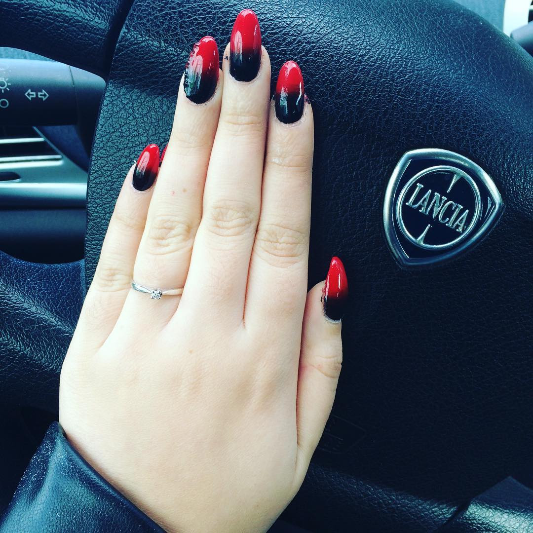 Black And Red Glitter Nails
 21 Black and Red Nail Art Designs Ideas