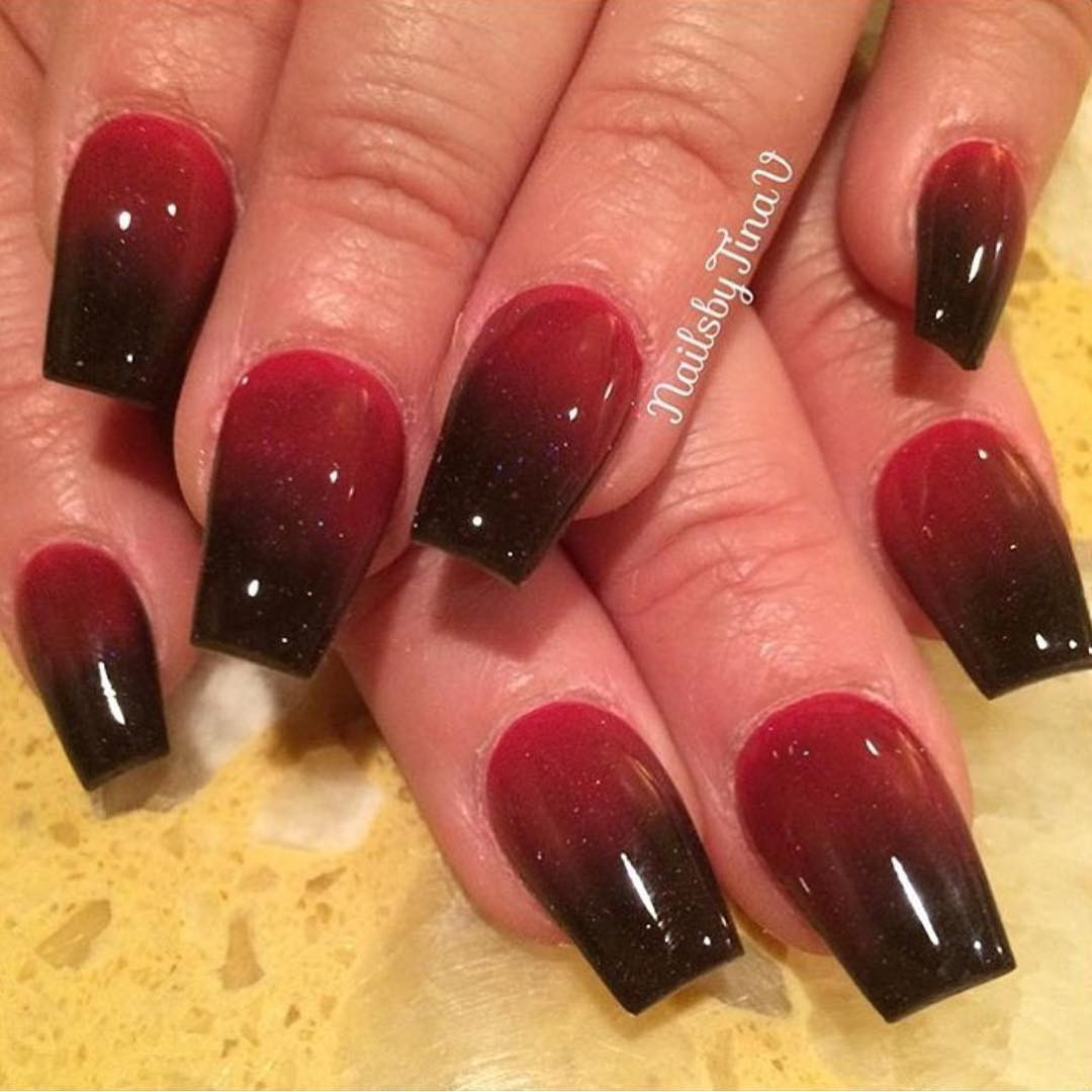 Black And Red Glitter Nails
 29 Red and Black Nail Art Designs Ideas