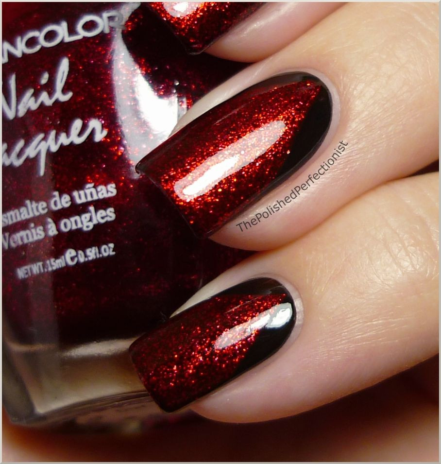 Black And Red Glitter Nails
 Camelot from a england and let it dry Then I taped of the