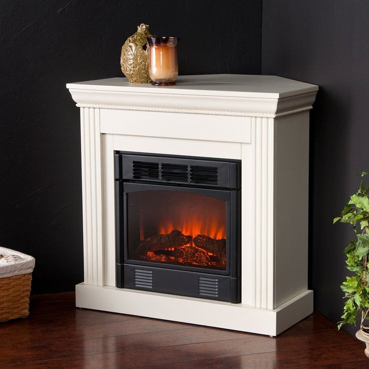 Black Corner Electric Fireplace
 Have to have it Wexford Petite Convertible Ivory Black