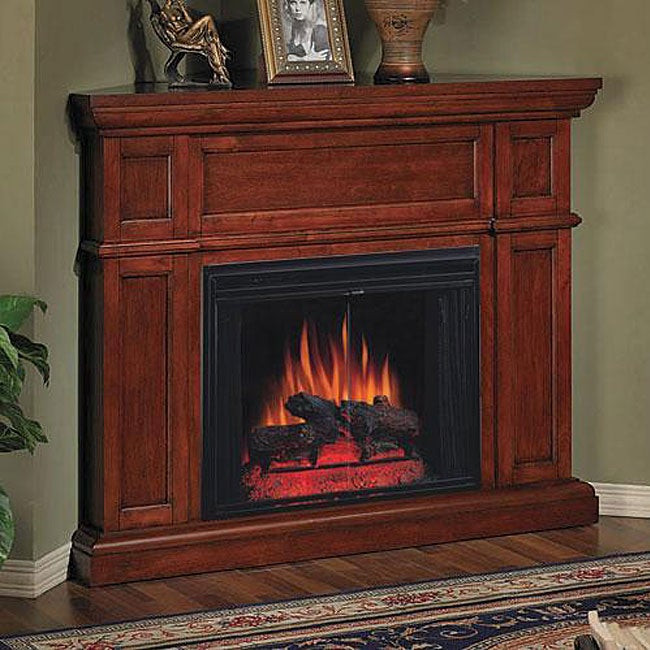 Black Corner Electric Fireplace
 Artesian Premium Cherry Corner Mantel Electric Fireplace