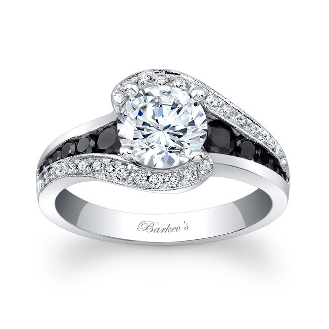 Black Diamond Ring Engagement
 Barkev s Modern Black Diamond Engagement Ring 7898LBK
