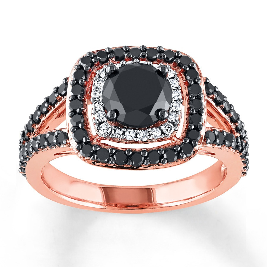 Black Diamond Ring Engagement
 Jared Black Diamond Engagement Ring 1 7 8 ct tw Round