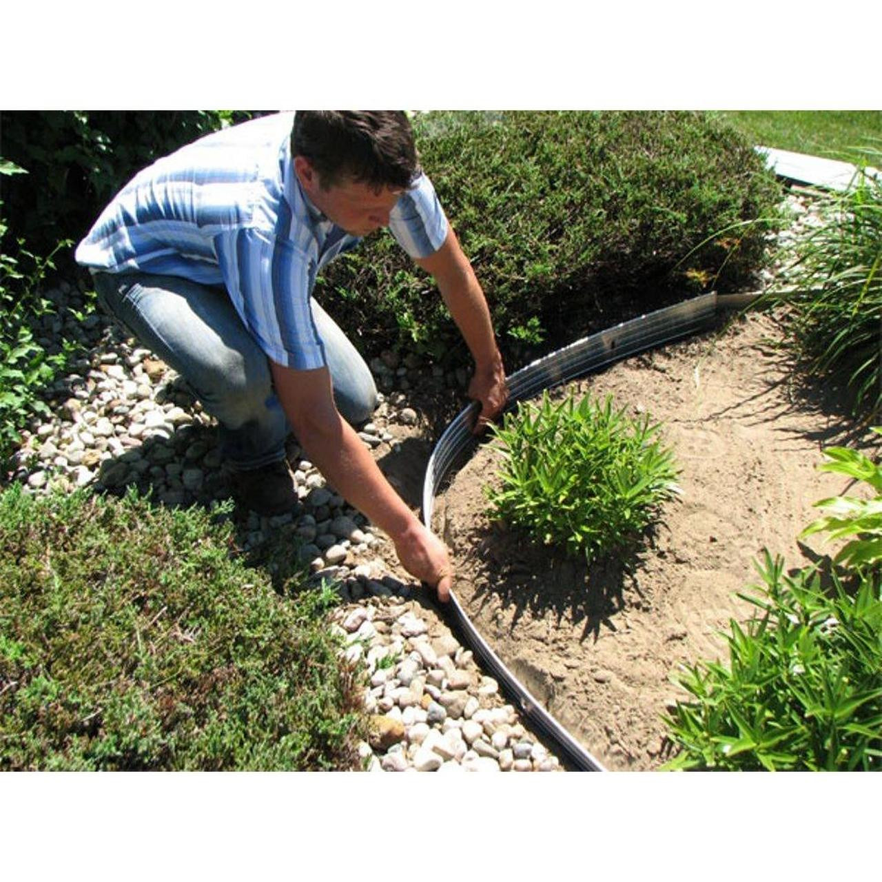 Black Landscape Edging
 Sure Loc 24 ft Aluminum Landscape Edging Project Kit in