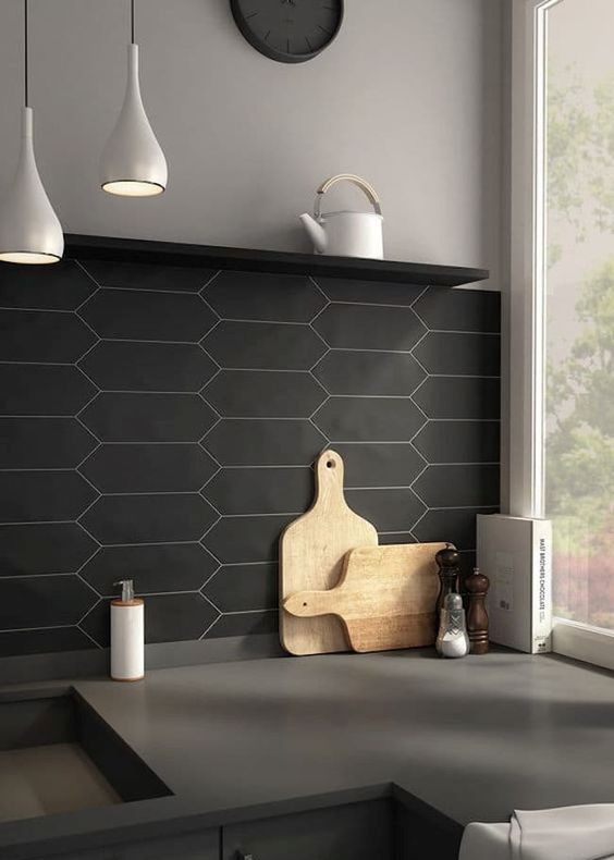 Black Tile Kitchen
 30 Matte Tile Ideas For Kitchens And Bathrooms DigsDigs