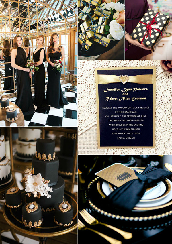 Black Wedding Theme
 29 Luxurious Black And Gold Wedding Ideas