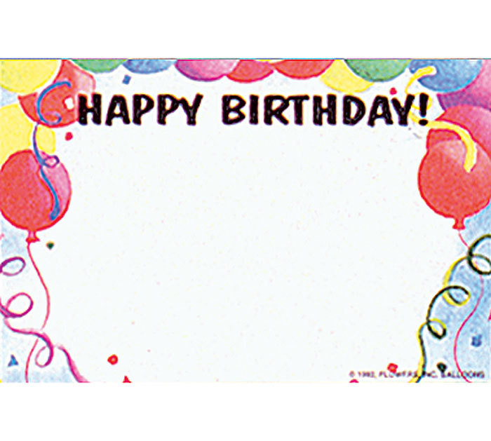 Blank Birthday Cards
 50 Balloons Happy Birthday Print Florist Blank