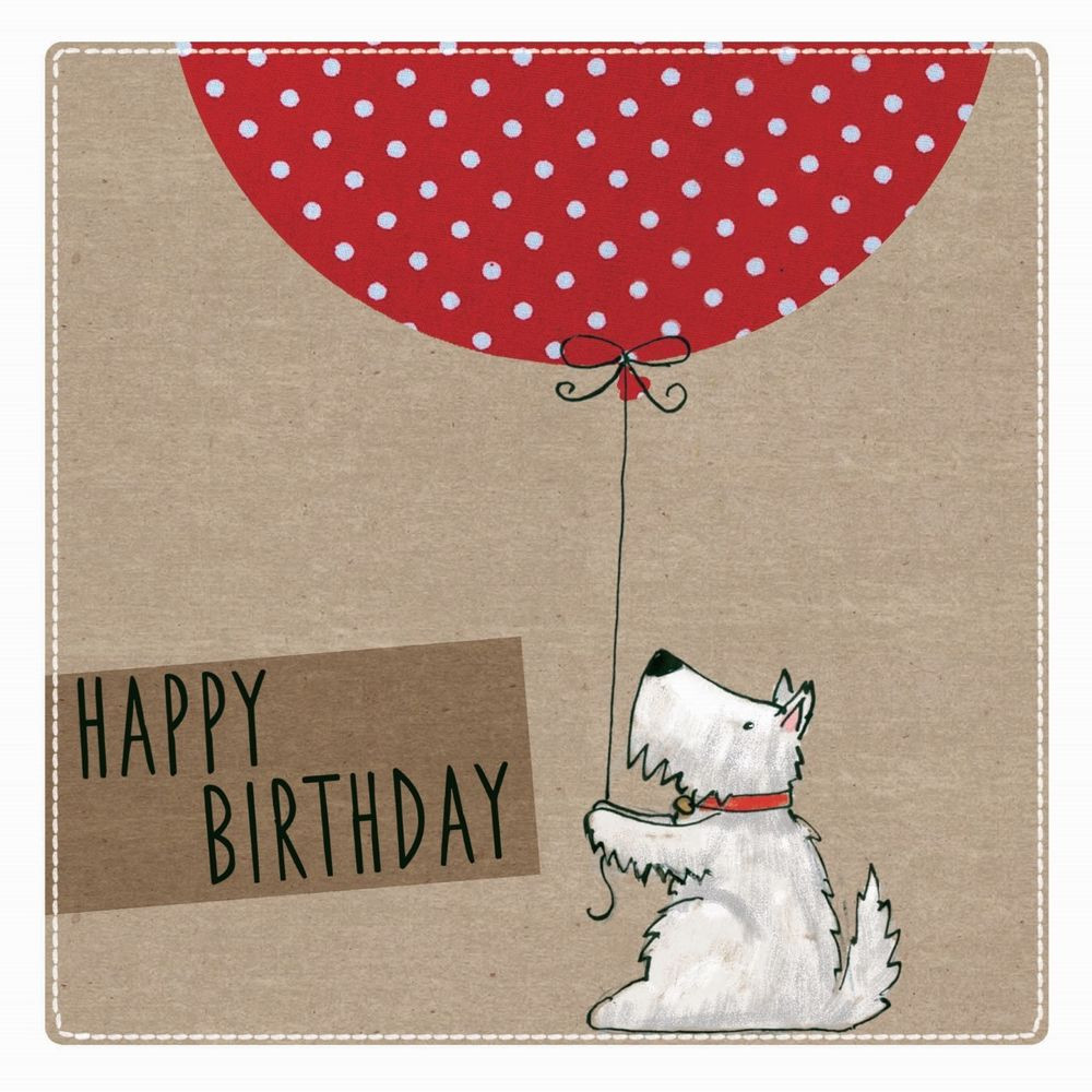 Blank Birthday Cards
 PDSA Blank Charity Birthday Card Balloon Dog 4365