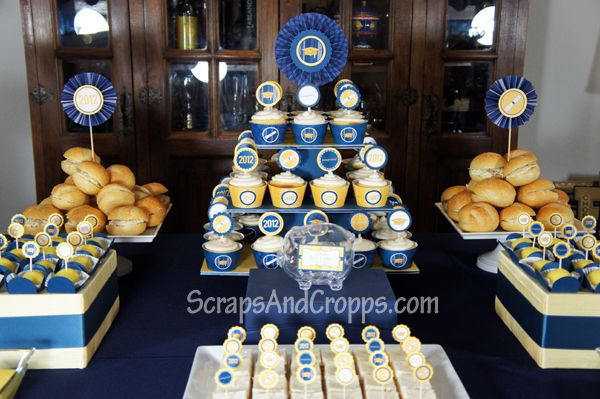 Blue And Gold Graduation Party Ideas
 Graduation Party piggy bank is a fun idea blue and gold
